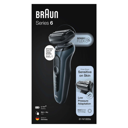 Produktbild Gesichtshaarrasierer - BRAUN Rasierer Series6 6 61-N1000s sw/gr