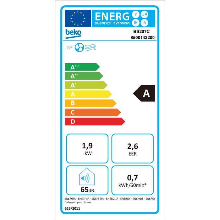 Beko Mobil-Klimagerät 6.500 BTU BS207C