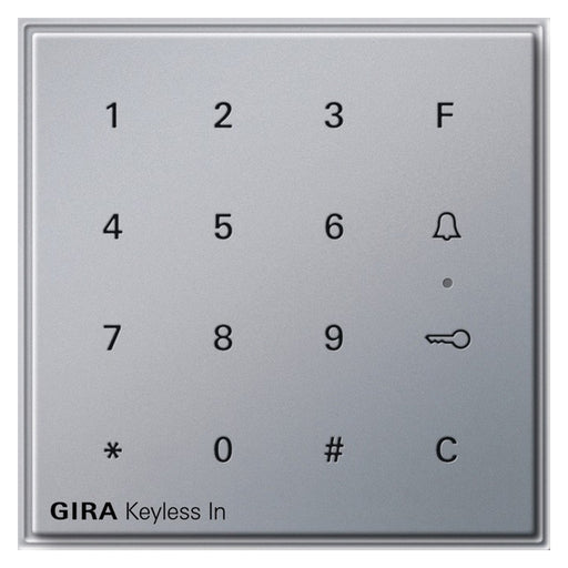 Produktbild Haustür-Codeschloss - Gira Code Tastatur alu Keyless In 260565