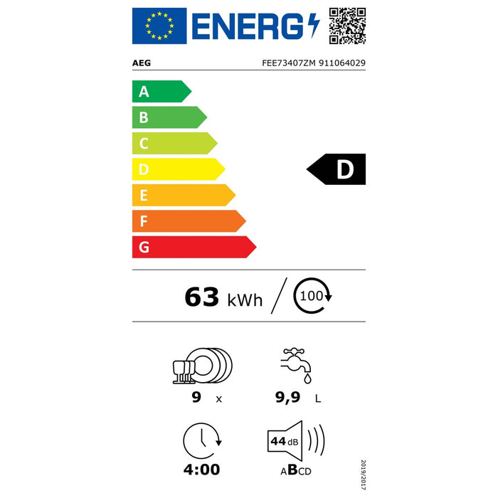 Electrolux AEG MDA EB-Geschirrspüler 45cm FEE73407ZM