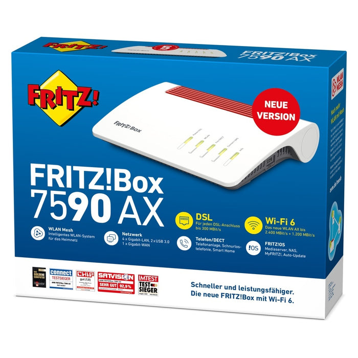 AVM WLAN Router ohne S0 FRITZ!Box 7590 AX V2