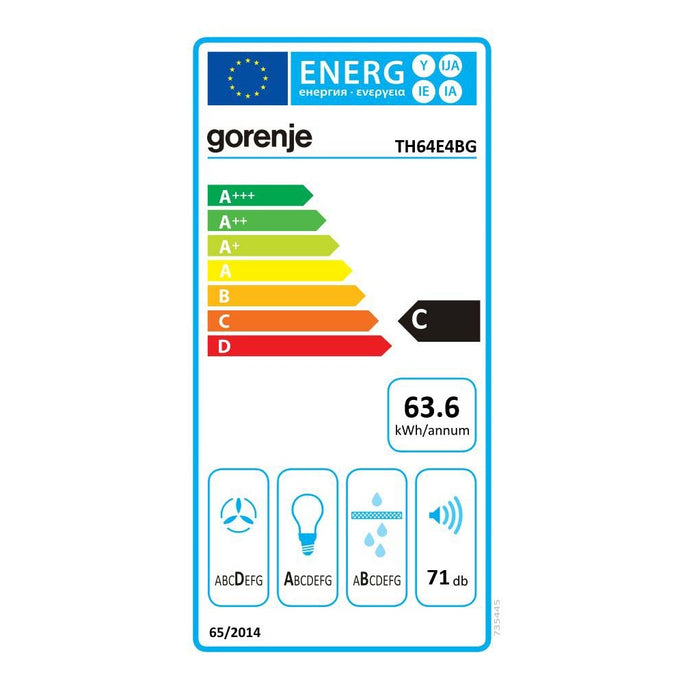 Gorenje Flachschirmhaube 60cm,TouchControl TH 64E4BG schwarz