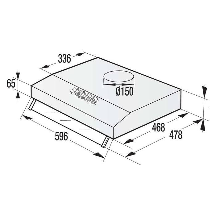 Gorenje UB-Haube 350m³/h,3LS, WHU 629 AX/M