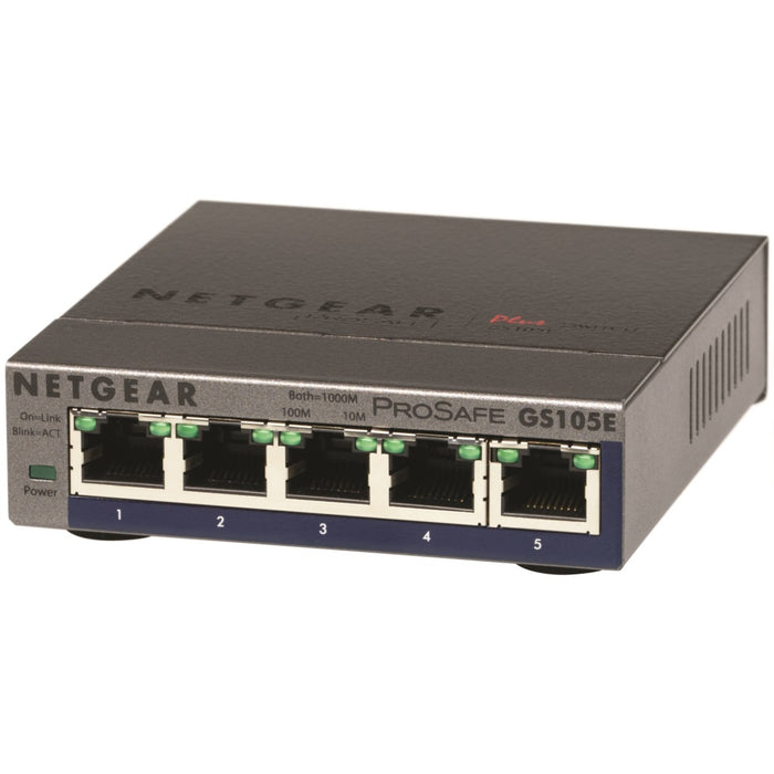 NETGEAR GS105E-200PES Netzwerk-Switch Managed L2/L3 Gigabit Ethernet (10/100/1000) Grau