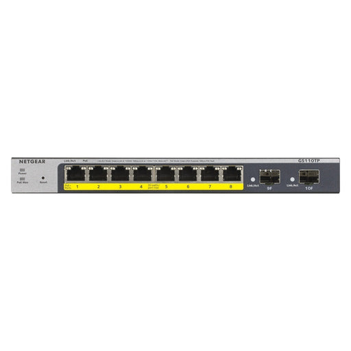 Produktbild Netzwerk-Switch - NETGEAR GS110TP Managed L2/L3/L4 Gigabit Ethernet (10/100/1000) Power over Ethernet (PoE) Grau