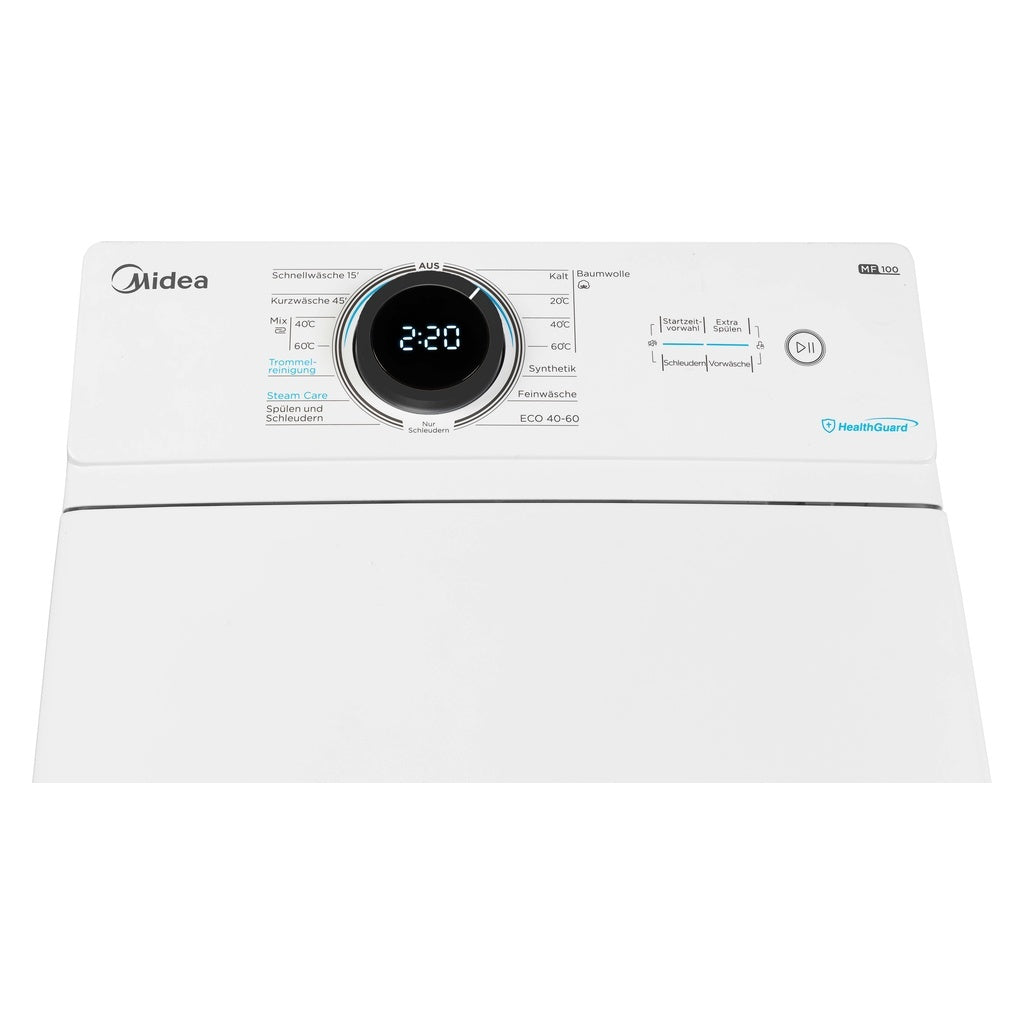 Produktbild Waschmaschine Toplader - Midea Europe Waschautomat Toplader 8kg,1300Upm MF100T80B-13A