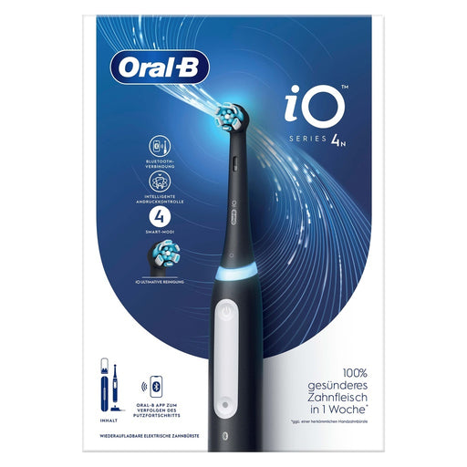 Produktbild Elektrische Zahnbürste - Oral-B Zahnbürste+Etui Magnet-Technologie iO 4 +Reiseetui schwarz