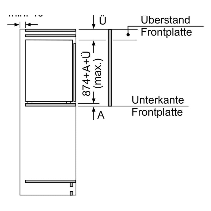 Constructa-Neff EB-Kühlgerät 119l,FreshSafe KI2222FE0