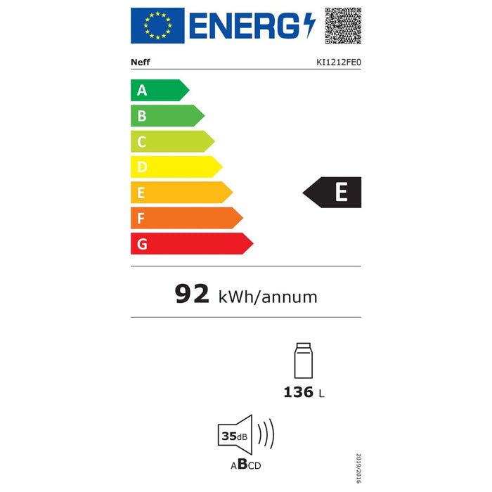 Constructa-Neff EB-Kühlgerät 136l,FreshSafe KI1212FE0