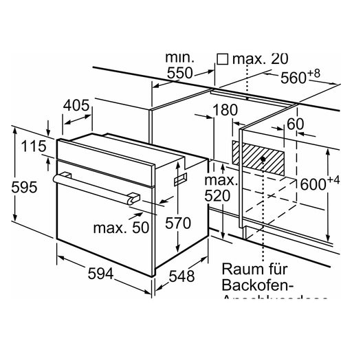 Produktbild Einbaubackofen - Bosch MDA EB-Herd Einbau Serie2 HEF010BR1