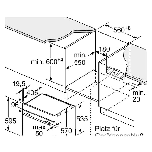 Produktbild Einbaubackofen - Bosch Serie 4 HEA513BS2 Backofen 71L 60cm Edelstahl