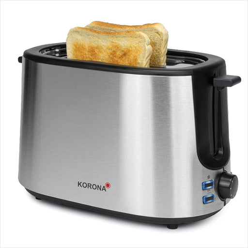 Produktbild Toaster - Korona 21255 2-Scheiben Toaster 1000 W Edelstahl / Schwarz