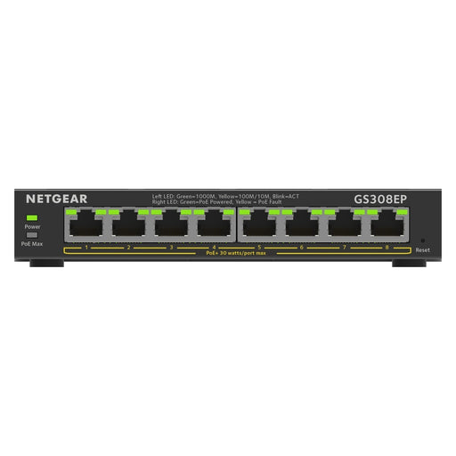 Produktbild Gigabit-Switch - NETGEAR 8-Port Gigabit Ethernet PoE+ Plus Switch (GS308EP) Managed L2/L3 Gigabit Ethernet
