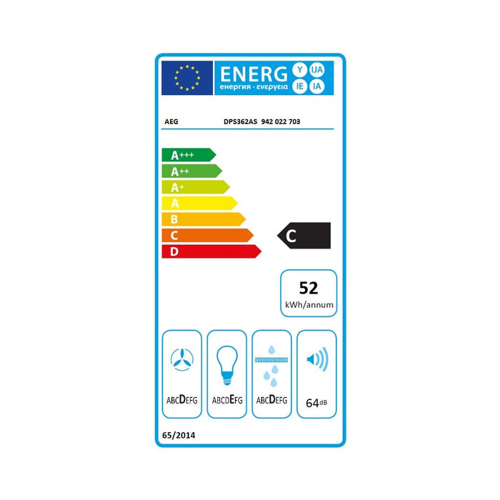 Electrolux AEG MDA Flachschirmhaube 60cm DPS362AS