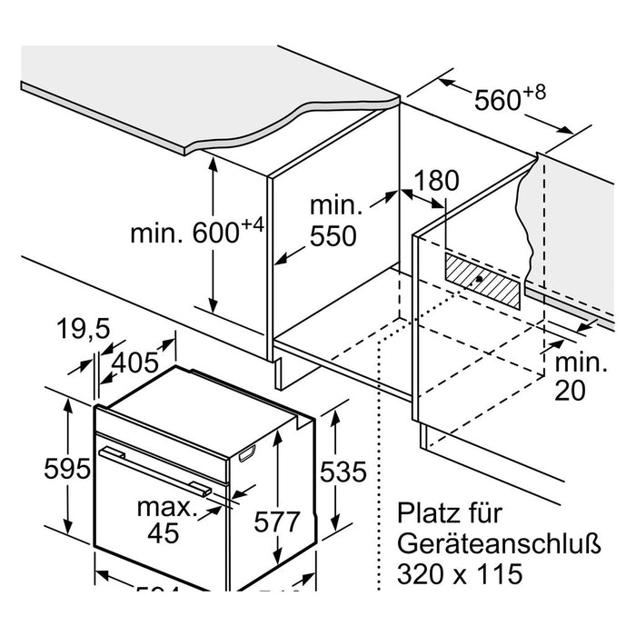 Bosch MDA EB-Backofen mit Mikrowelle Serie8 HomeConnect HMG7361B1
