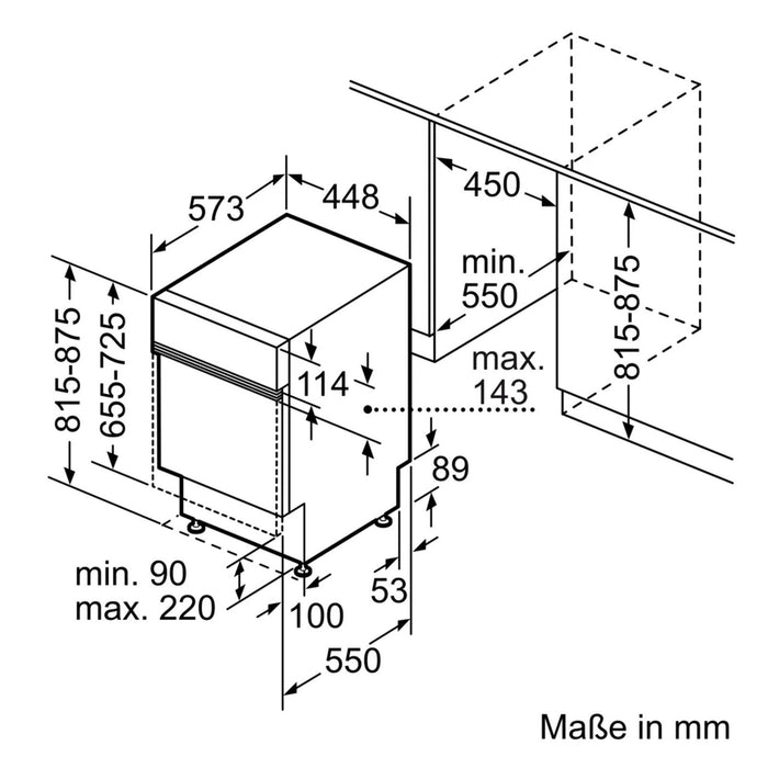 Bosch Serie 4 SPI4HMS49E Geschirrspüler teilintegriert 45cm 10 Maßgedecke E