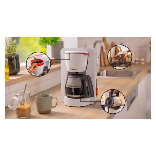 Produktbild Filterkaffeemaschine - Bosch MyMoment TKA3M131 Filterkaffeemaschine 1,25 l 1200 W Weiß