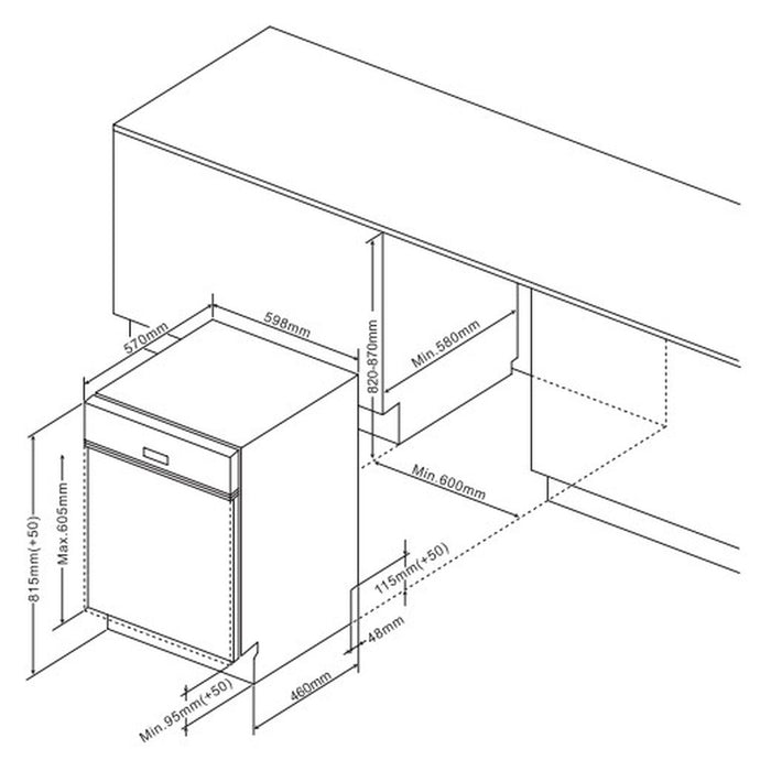 Amica UB-Geschirrspüler EGSPU 513 911 E