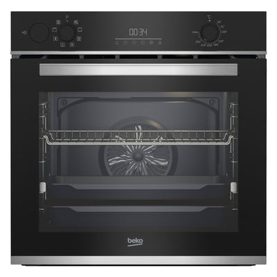 BBIS13300X Einbau-Backofen 72L 2600W 60cm Edelstahl, Schwarz