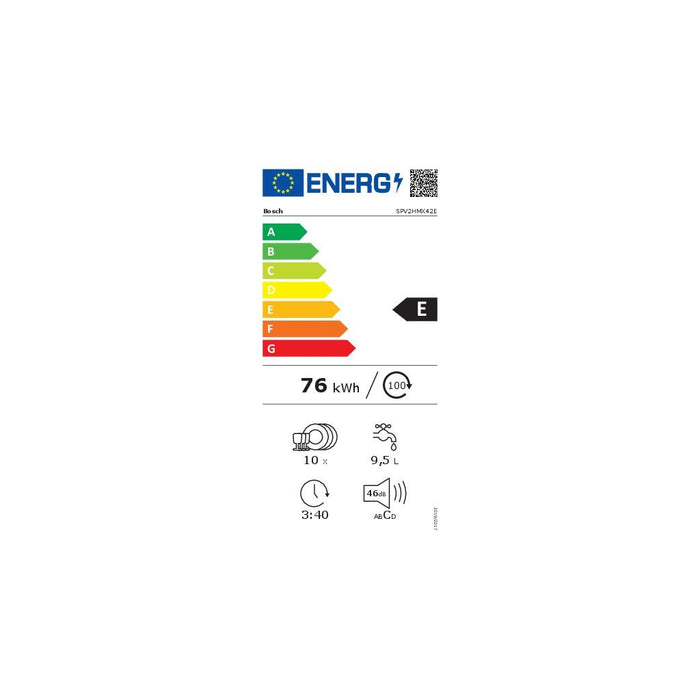 Bosch MDA EB-Geschirrspüler Serie2,HomeConnect SPV2HMX42E