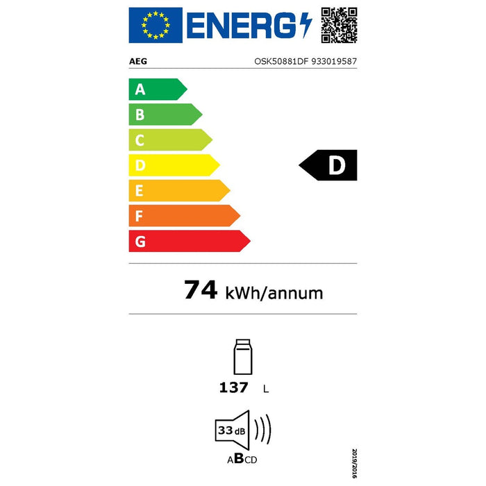 Electrolux AEG MDA EB-Kühlgerät Festtür OSK50881DF