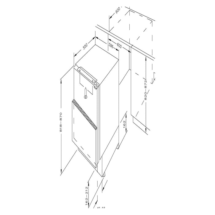 Amica UVKSS 351 900 Unterbau-Kühlschrank in weiß Vollraum 135 l E