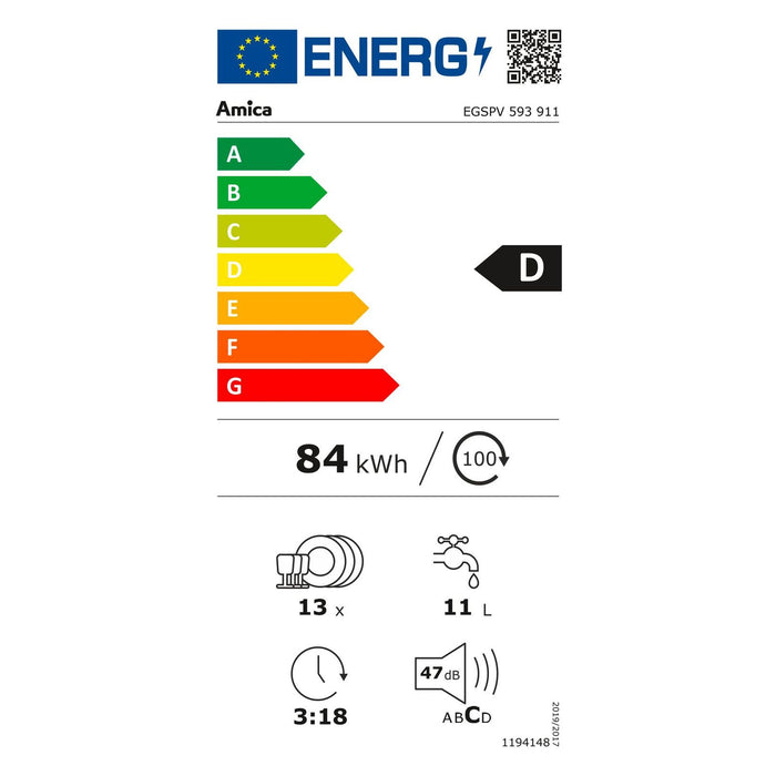 Amica EB-Geschirrspüler EGSPV 593 911
