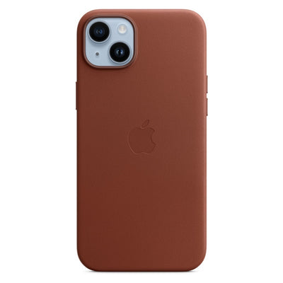 Leder Case mit MagSafe für iPhone 14 Plus Umbra