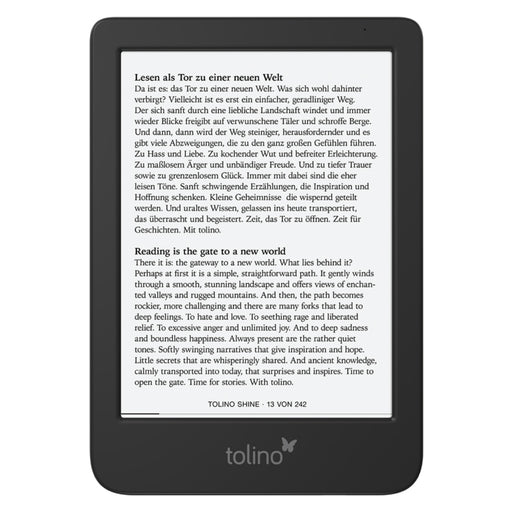 Produktbild E-Book - Tolino shine 5 eBook-Reader Touchscreen 16 GB WLAN Schwarz