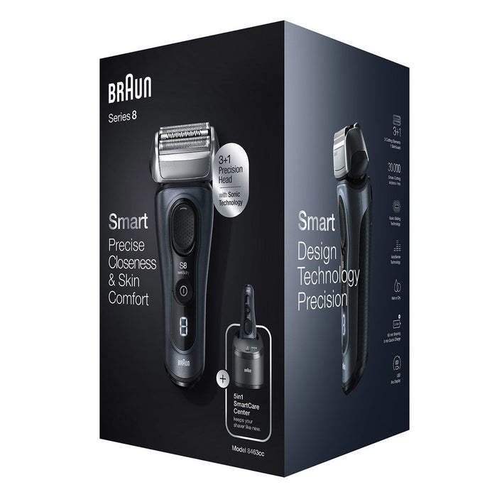 Braun Series 8 8463cc Folienschaber Trimmer Grau