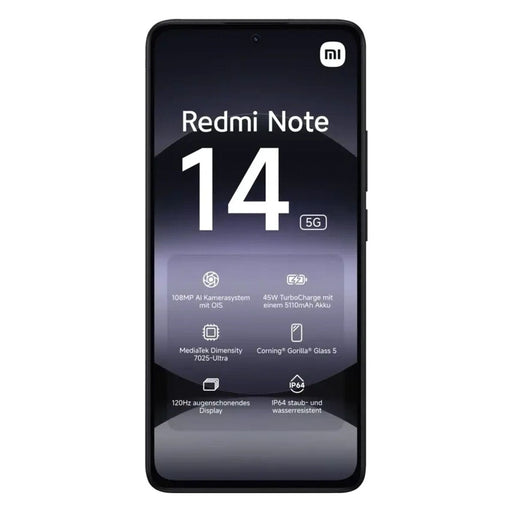 Produktbild Smartphone - Xiaomi Redmi Note 14 5G DS 256GB Midnight Black