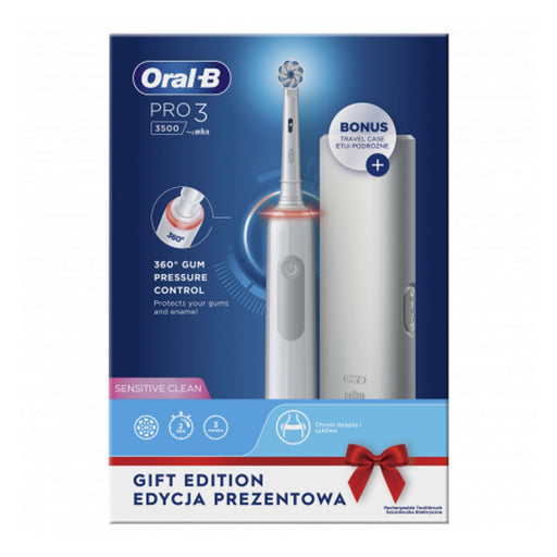 Produktbild Elektrische Zahnbürste - Oral-B Pro 3 3500 Erwachsener Rotierende Zahnbürste Weiß