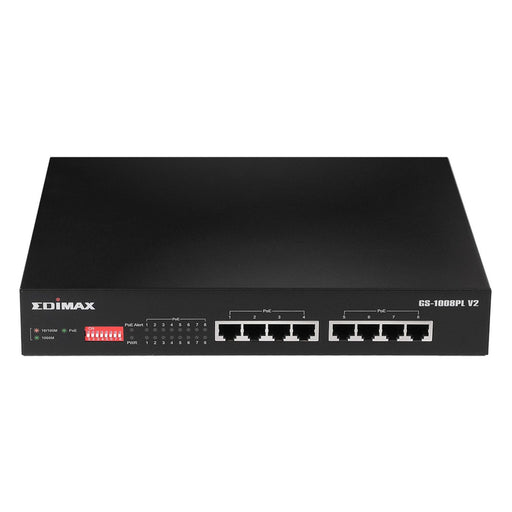 Produktbild Netzwerk-Switch - Edimax GS-1008PL V2 Netzwerk-Switch Managed L2 Gigabit Ethernet (10/100/1000) Power over Ethernet