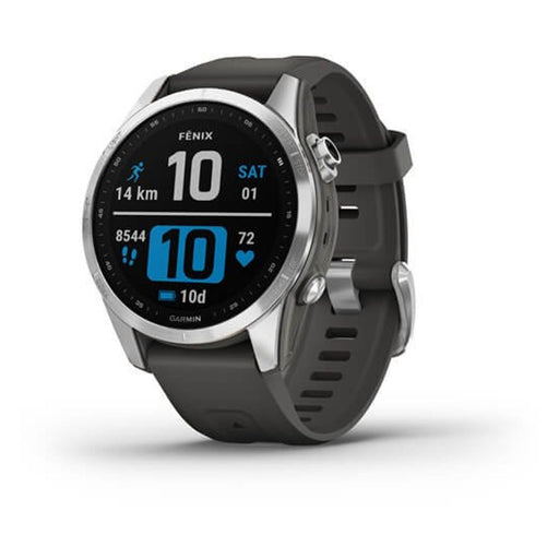 Produktbild Fitnessuhr - Garmin fenix 7S 3,05 cm (1.2) MIP 42 mm Digital 240 x 240 Pixel Touchscreen Silber WLAN GPS