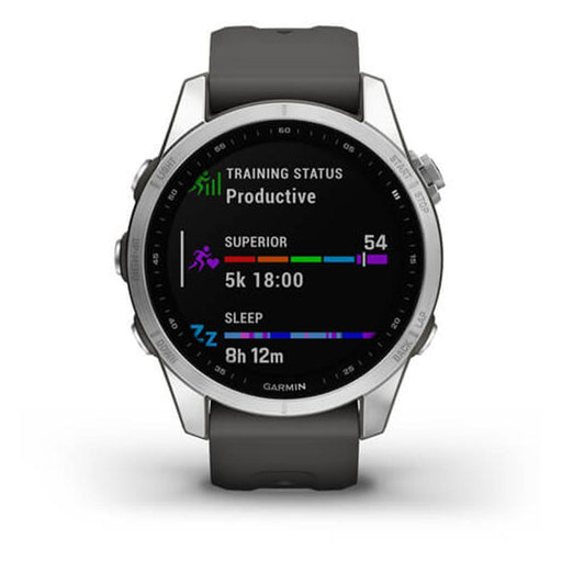 Produktbild Fitnessuhr - Garmin fenix 7S 3,05 cm (1.2) MIP 42 mm Digital 240 x 240 Pixel Touchscreen Silber WLAN GPS