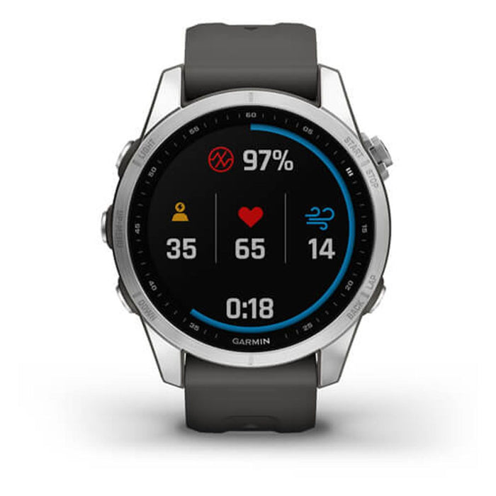 Garmin fenix 7S 3,05 cm (1.2) MIP 42 mm Digital 240 x 240 Pixel Touchscreen Silber WLAN GPS