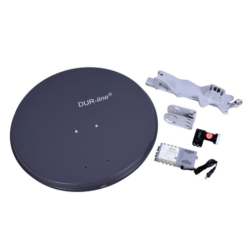 Produktbild Parabolantenne - DUR-line 8 Teilnehmer Set Alu-Satelliten Komplettanlage