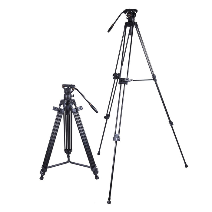 Cayer BF30L Video-Stativ mit Fluid-Kopf, 73 Heavy