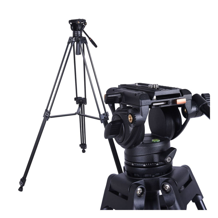 Cayer BF30L Video-Stativ mit Fluid-Kopf, 73 Heavy