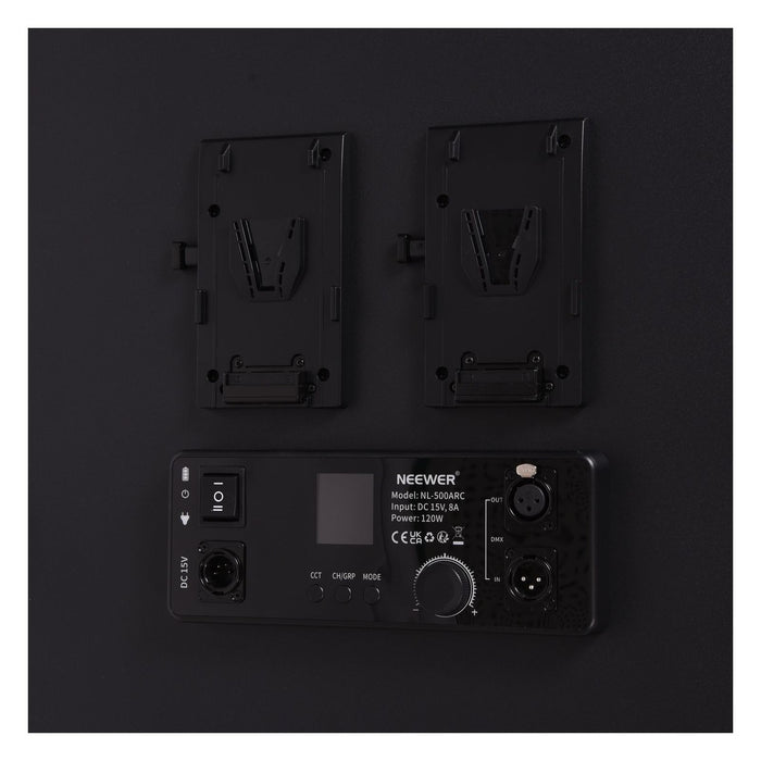 Neewer Runde Panel Videoleuchte mit 2,4G & DMX Ste