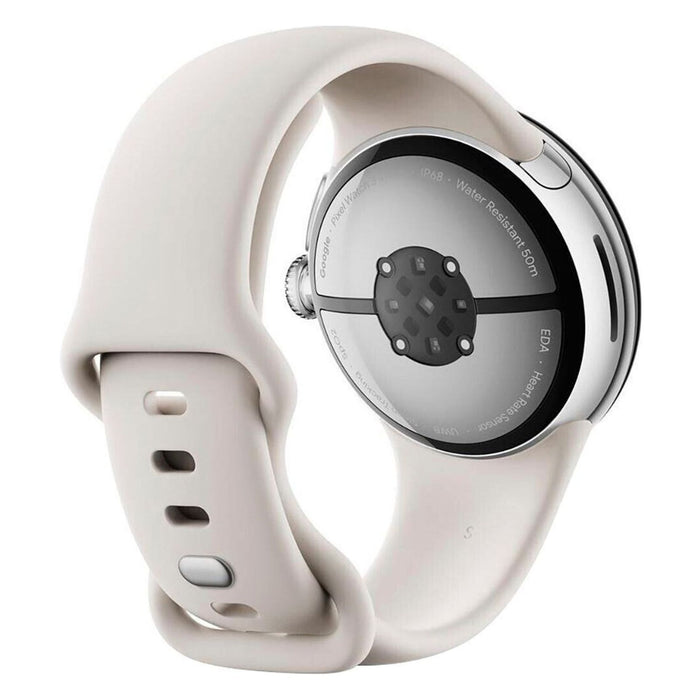 Google Pixel Watch 3 41mm WLAN Polished Silver Sportarmband Porcelain