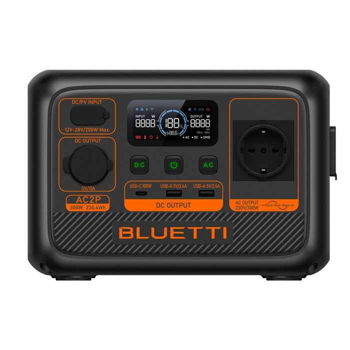 Bluetti AC2P tragbare Powerstation 300 W 230 Wh 3,6 kg 0% MwSt. (gem. §12 Abs. 3 UStG)