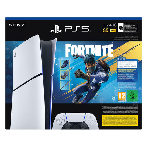 Produktbild Spielekonsole - Sony PlayStation 5 Digital Edition - Fortnite Flowering Chaos Bundle 825 GB WLAN Schwarz, Weiß