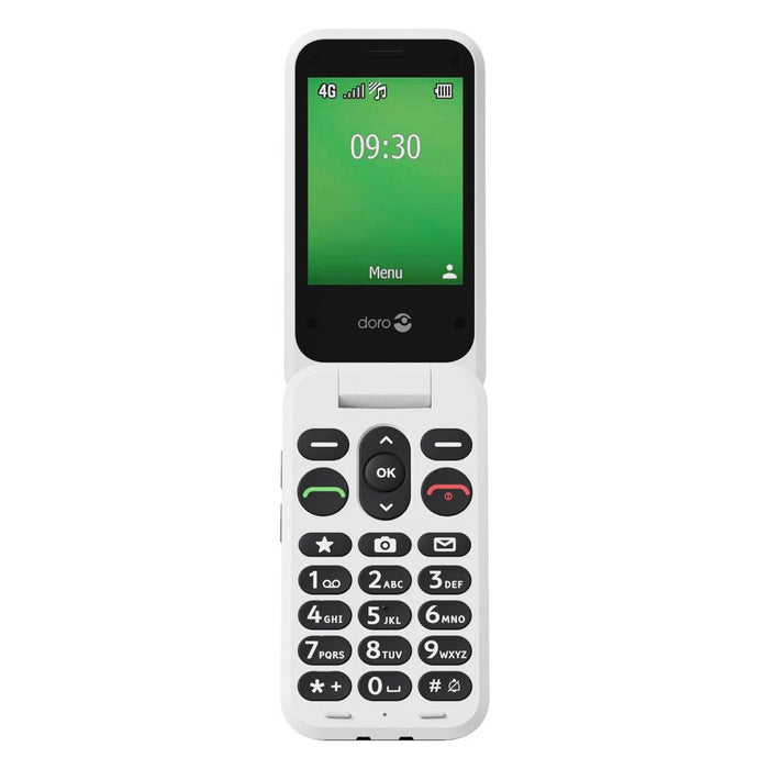 Doro Leva E30 7,11 cm (2.8) 142,7 g Schwarz, Weiß Funktionstelefon