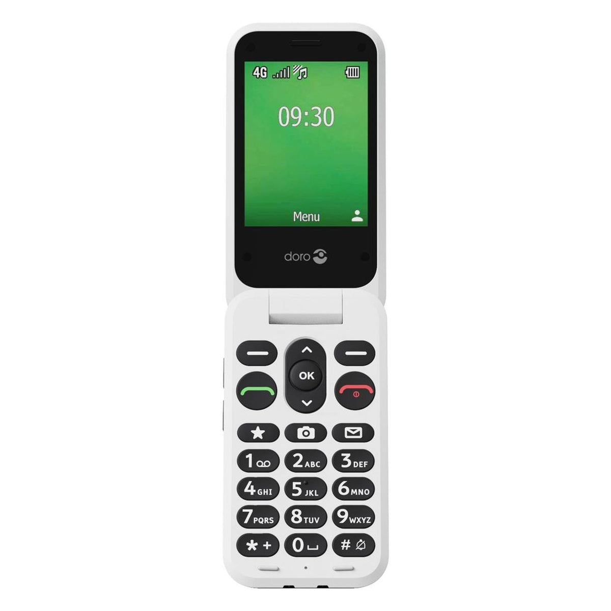 Produktbild Funktionstelefon - Doro Leva E30 7,11 cm (2.8) 142,7 g Schwarz, Weiß Funktionstelefon