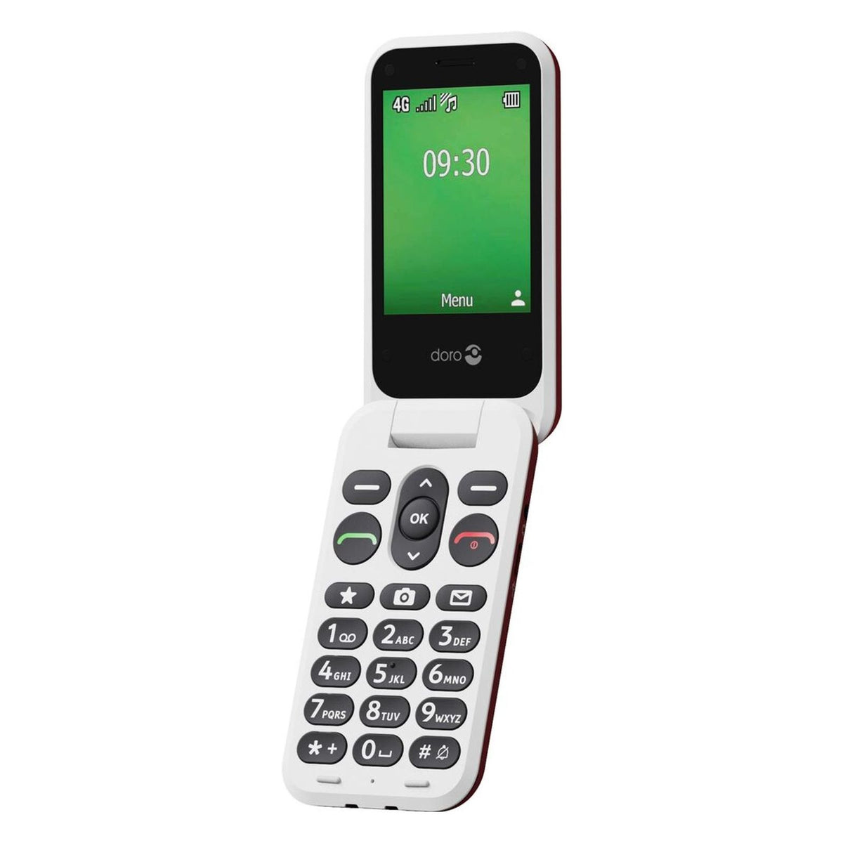 Produktbild Funktionstelefon - Doro Leva E30 7,11 cm (2.8) 142,7 g Rot, Weiß Funktionstelefon