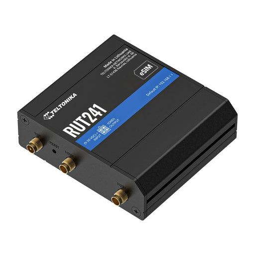 Produktbild 4G/LTE-Router - Teltonika RUT241 eSIM | Industrieller 4G-LTE- Router | Cat 4, 2x RJ45 100Mb/s, eSIM Router für