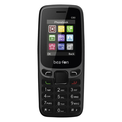 Beafon C80 4,5 cm (1.77) 67 g Schwarz Einsteigertelefon