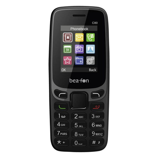 Produktbild Funktionstelefon - Beafon C80 4,5 cm (1.77) 67 g Schwarz Einsteigertelefon