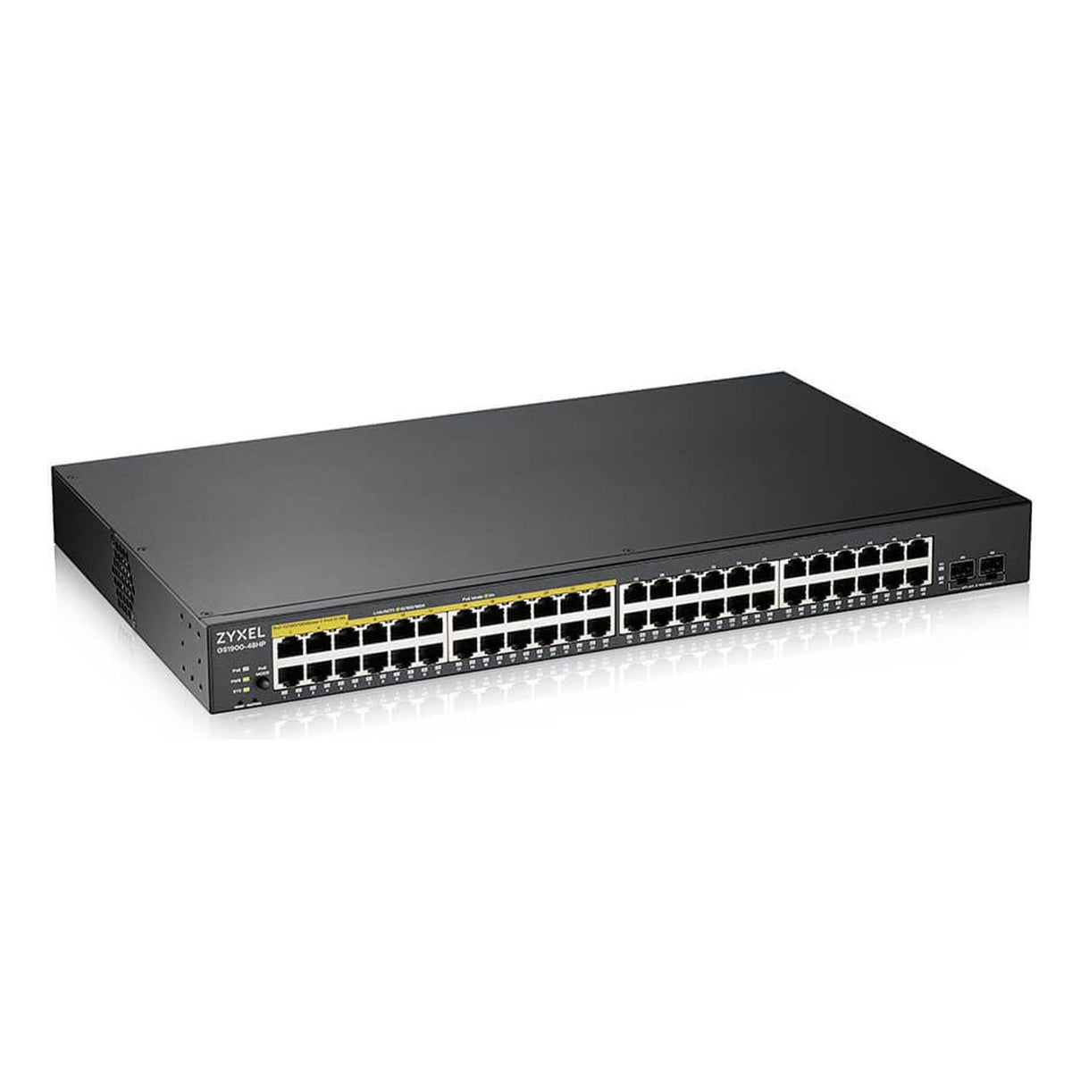 Produktbild Gigabit-Switch - Zyxel GS1900-48HPv2 Managed L2 Gigabit Ethernet (10/100/1000) Power over Ethernet (PoE) Schwarz